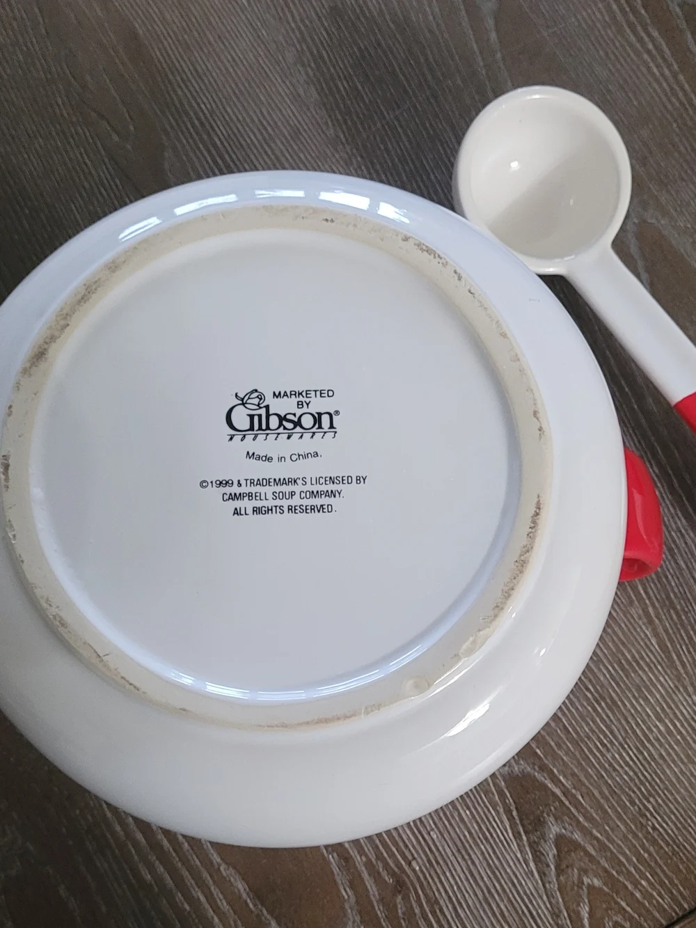 Vintage Campbell's Ceramic Soup Tureen with Lid & Ladle - M'm M'm Good!